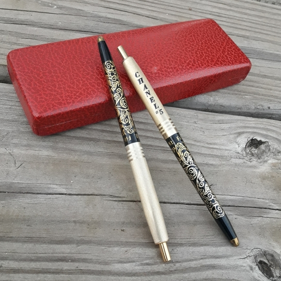 Vintage Writing Pen 14kt Gold Chanel No 5 Ink Set - Picture 8 of 16